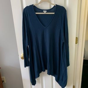 Paraphrase V-neck Tunic Sweater